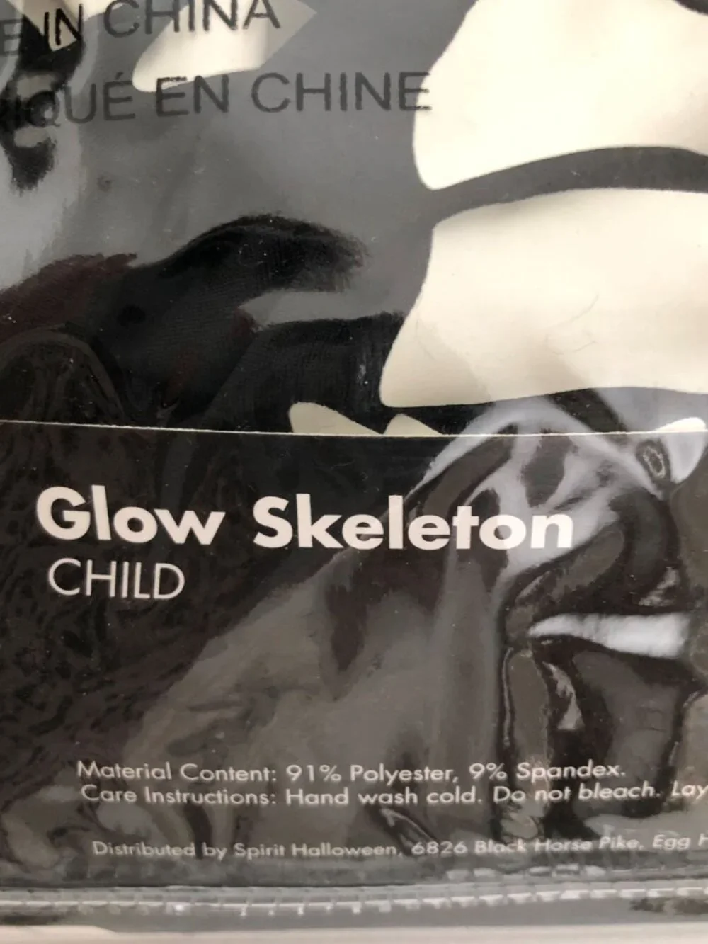 Glow Skeleton Halloween Costume Super Skin Suit Childs Medium